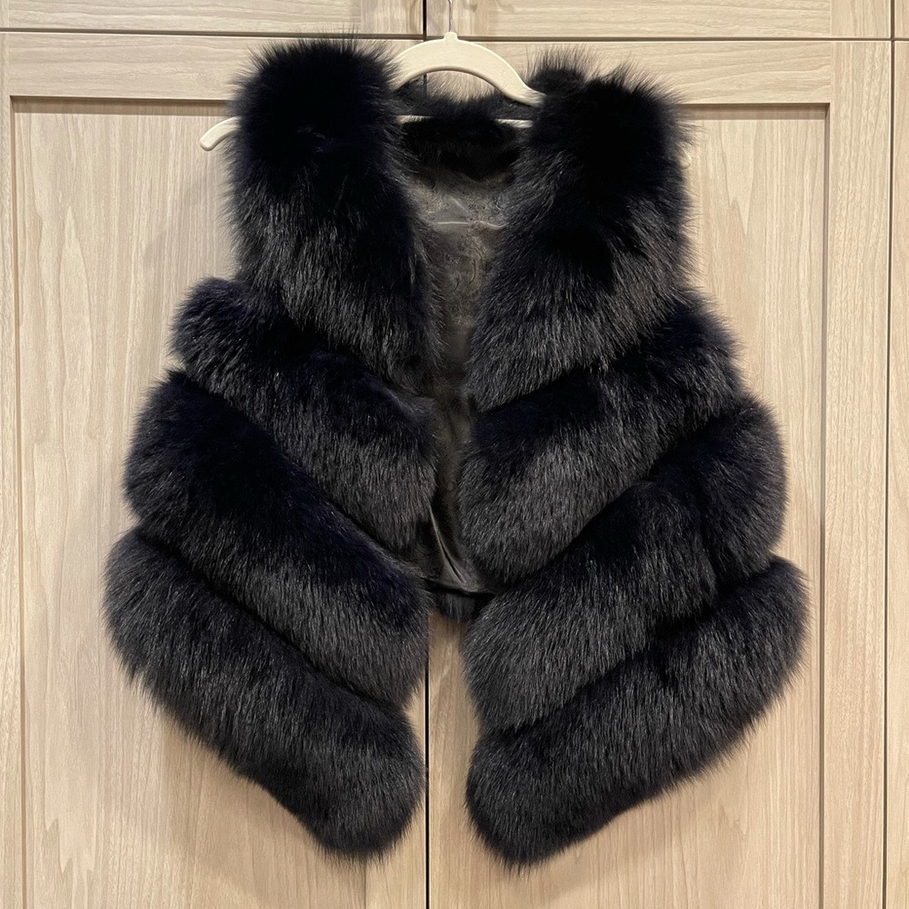 Black Rabbit Fur Vest - Picture 4 of 6
